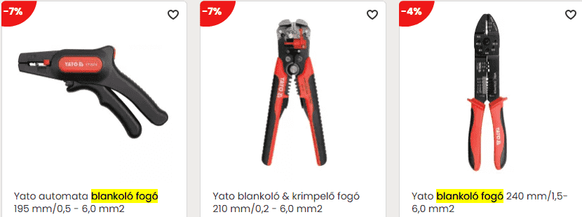 Blankoló és krimpelő fogók
